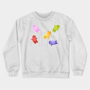 Cute jelly babies candy sweets cartoon Crewneck Sweatshirt